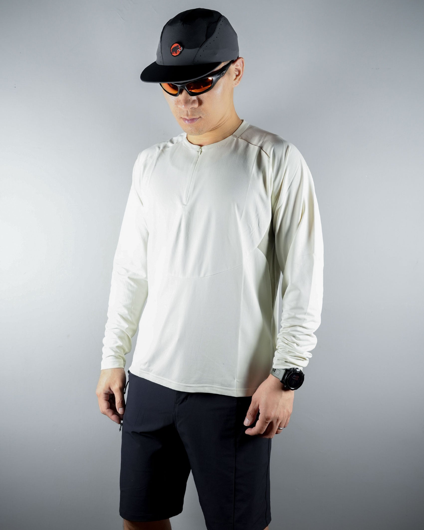 Hiking Patrol x Mammut Light FL Half Zip Longsleeve T-Shirt / Willow Whisper - Wild Camping