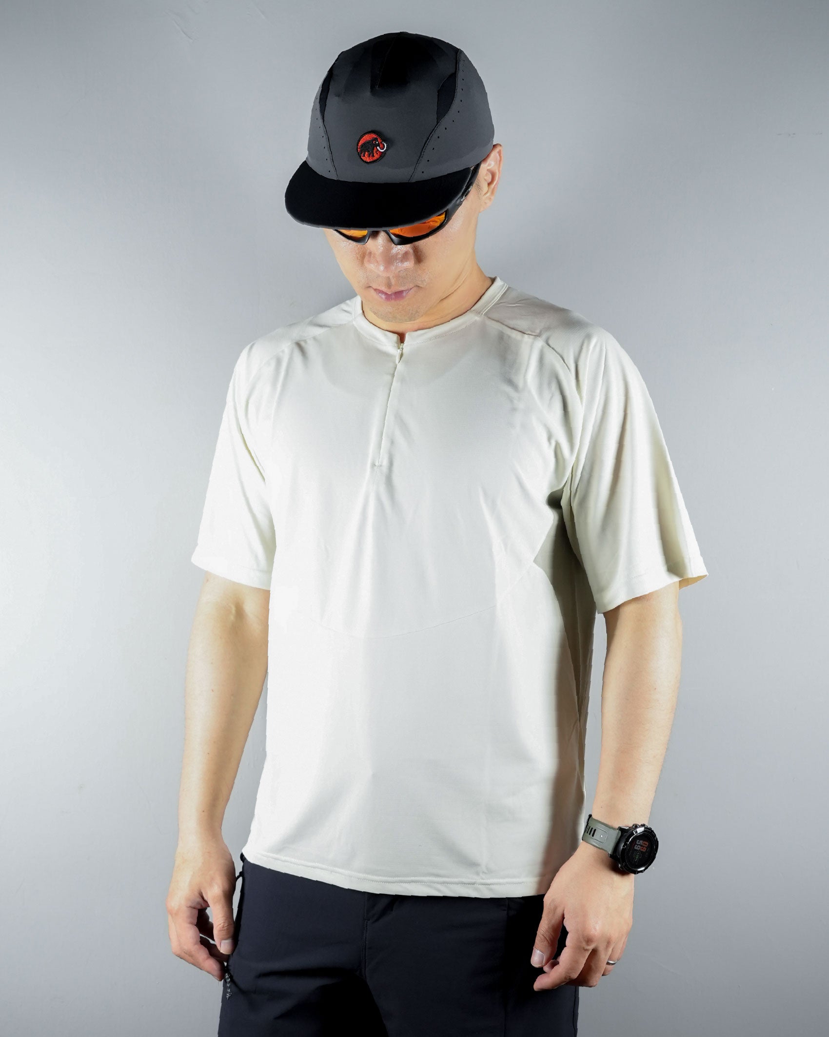 Hiking Patrol x Mammut Light FL Half Zip T-Shirt / Willow Whisper - Wild Camping