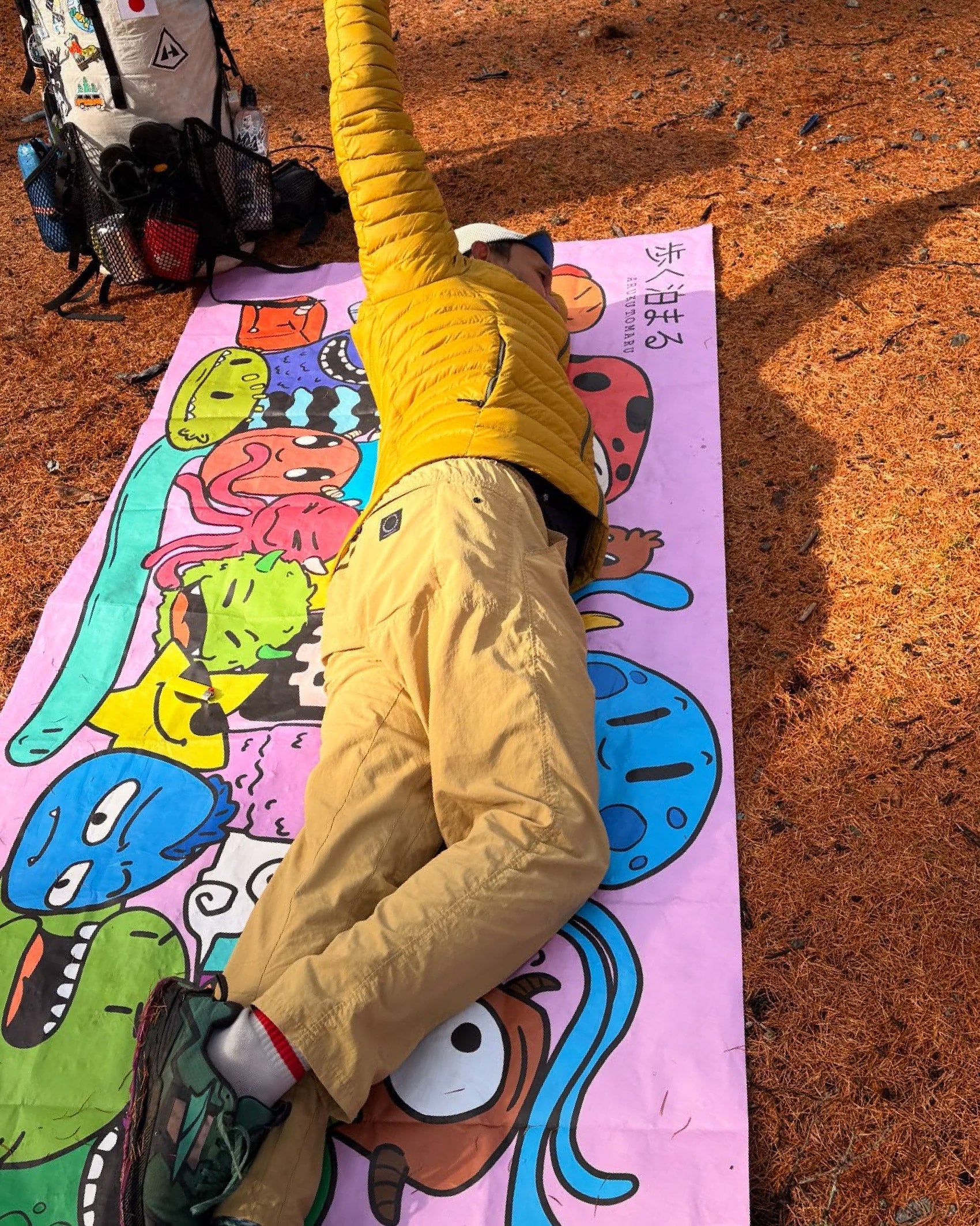 步く泊まる ARUKUTOMARU Monsters Pop Tyvek Sheet