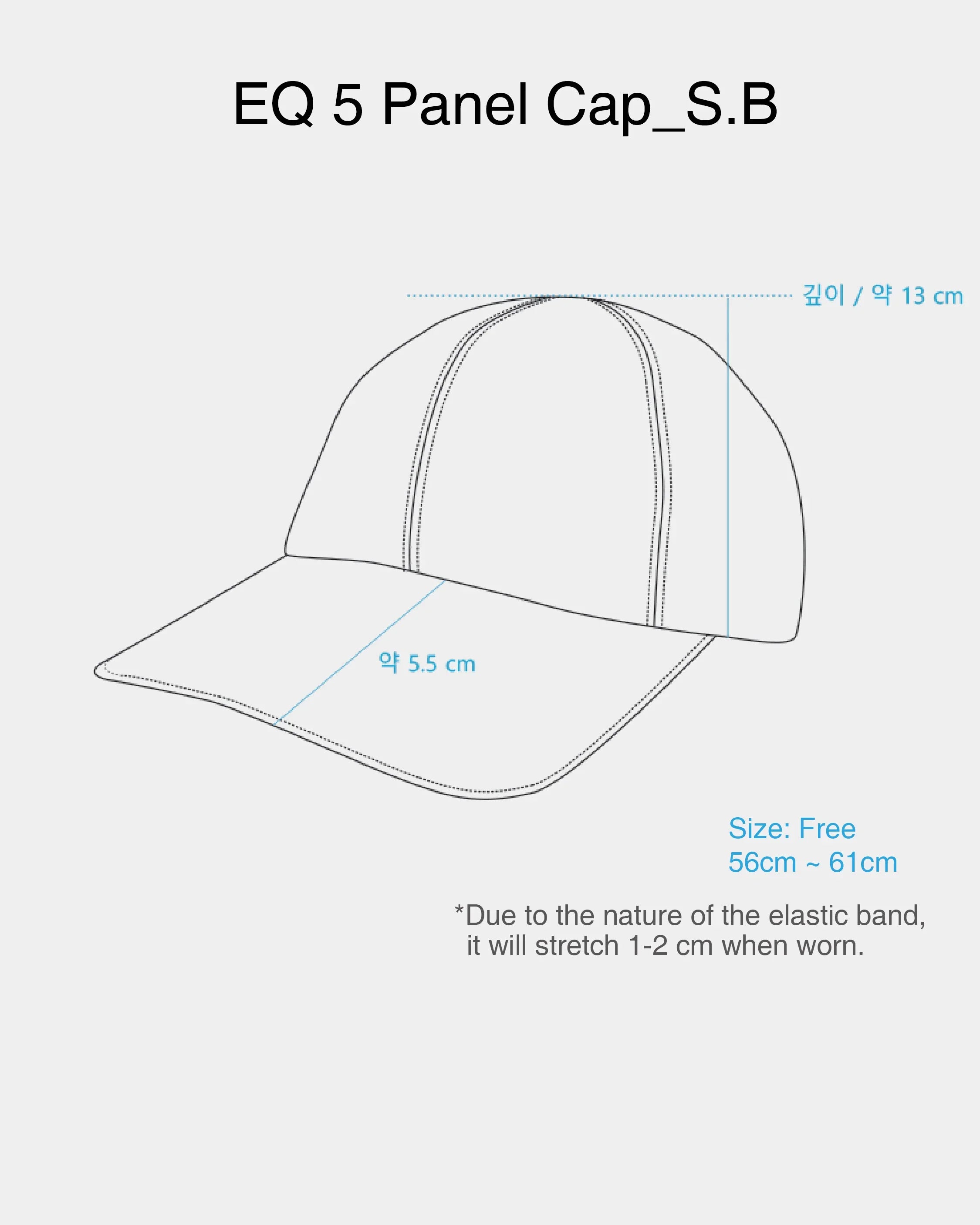 CAYL EQ 5 Panel Cap S.B / Black