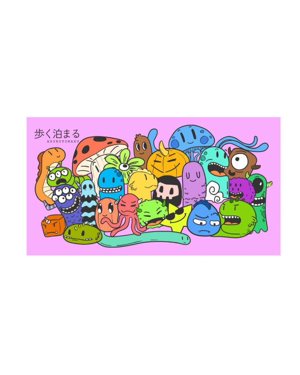 步く泊まる ARUKUTOMARU Monsters Pop Tyvek Sheet - Wild Camping
