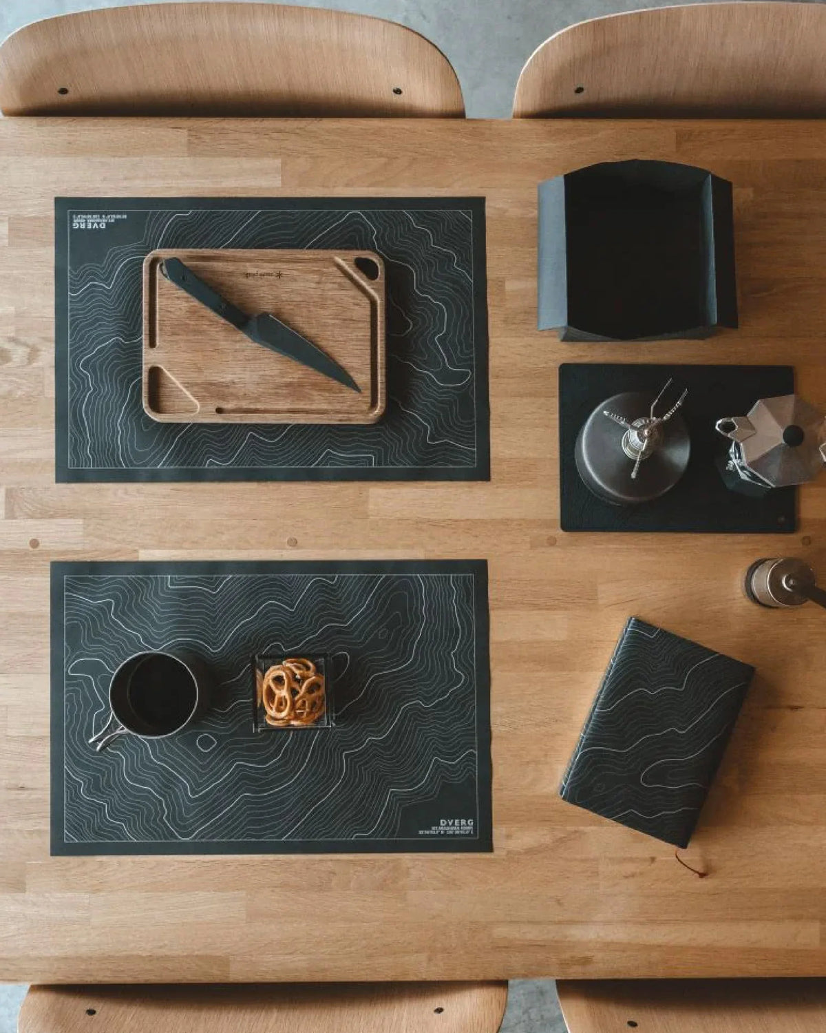 DVERG Topographic Paper Place Mat - Wild Camping