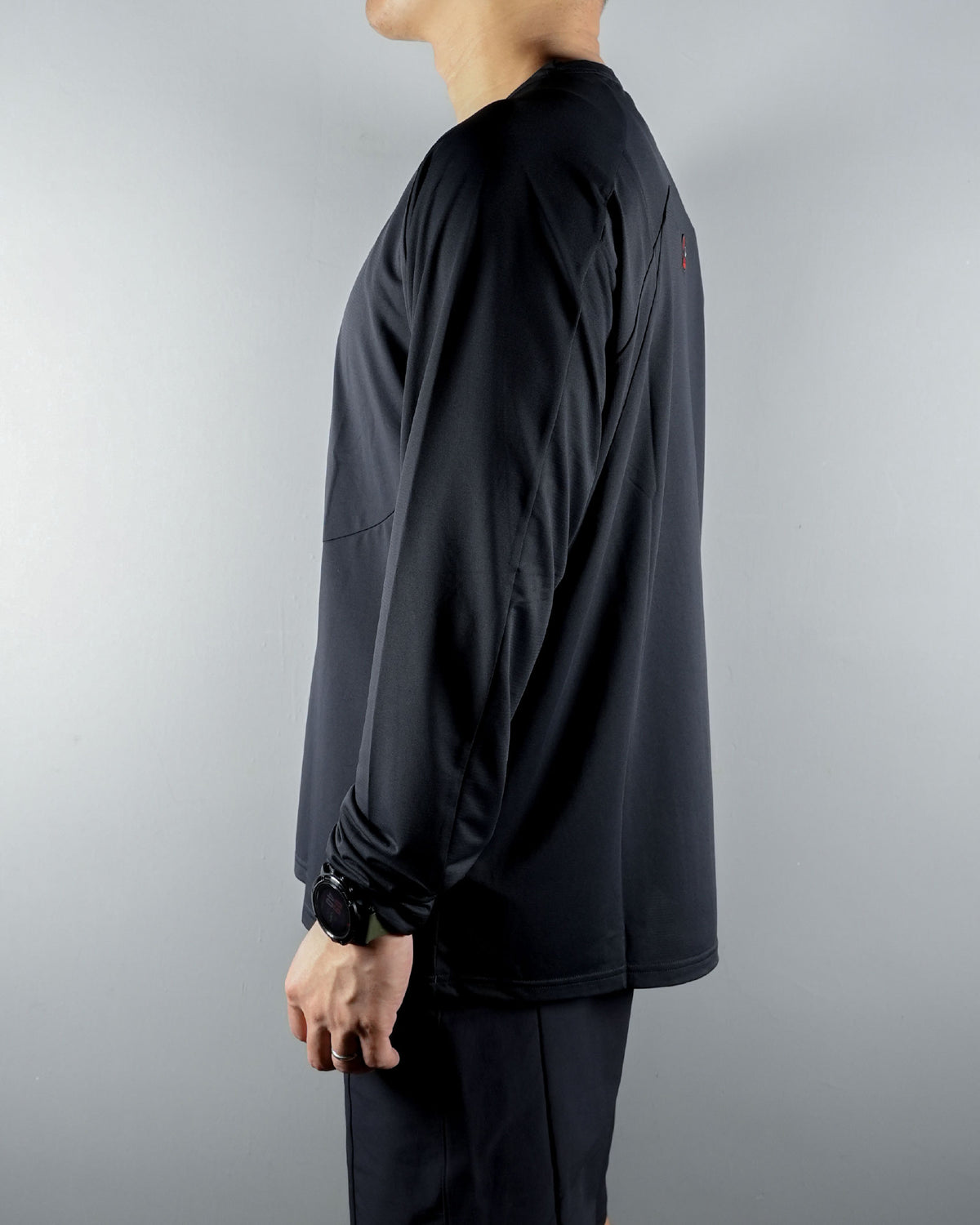 Hiking Patrol x Mammut Light FL Half Zip Longsleeve T-Shirt / Black - Wild Camping