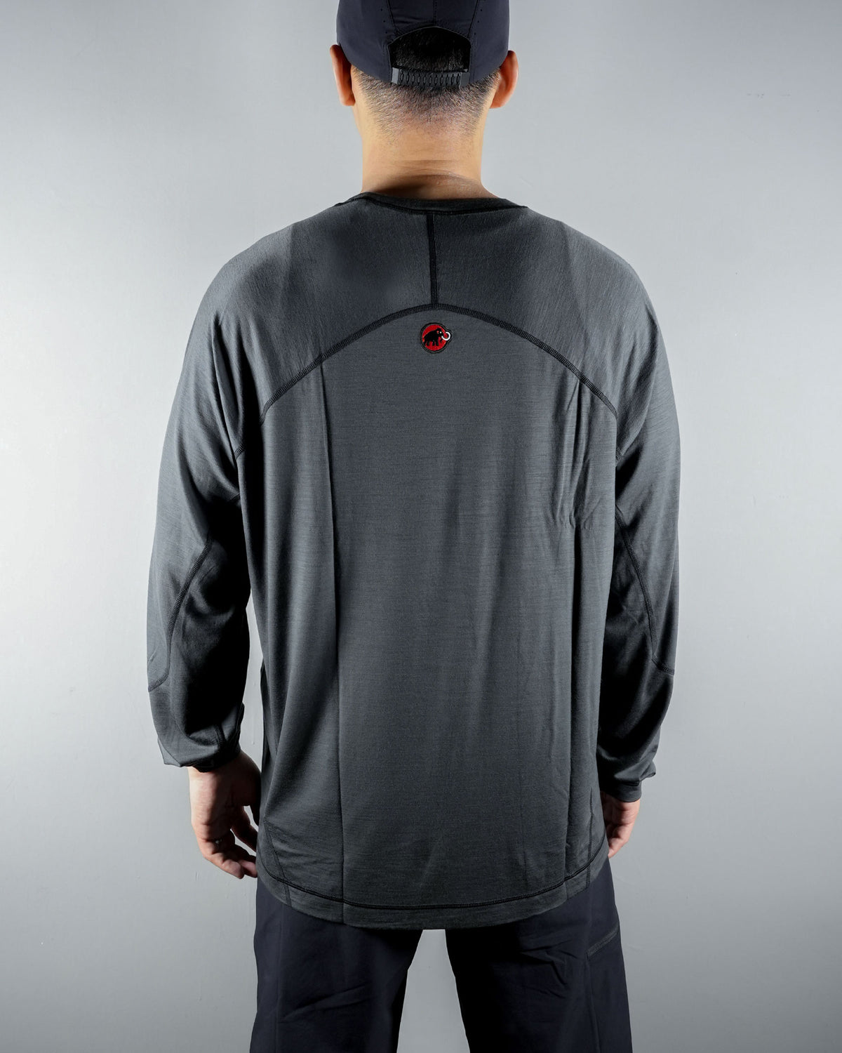 Hiking Patrol x Mammut Tree Wool FL Longsleeve T-Shirt / Gabbro - Wild Camping