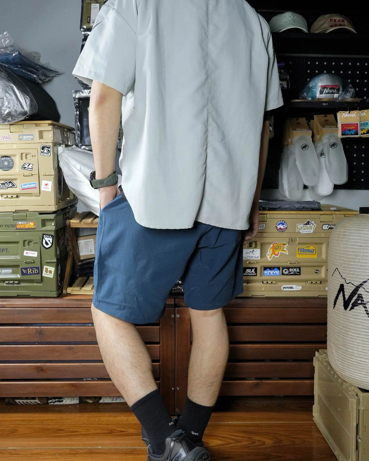 Nanga Dot Air Comfy Shorts / BLU - Wild Camping