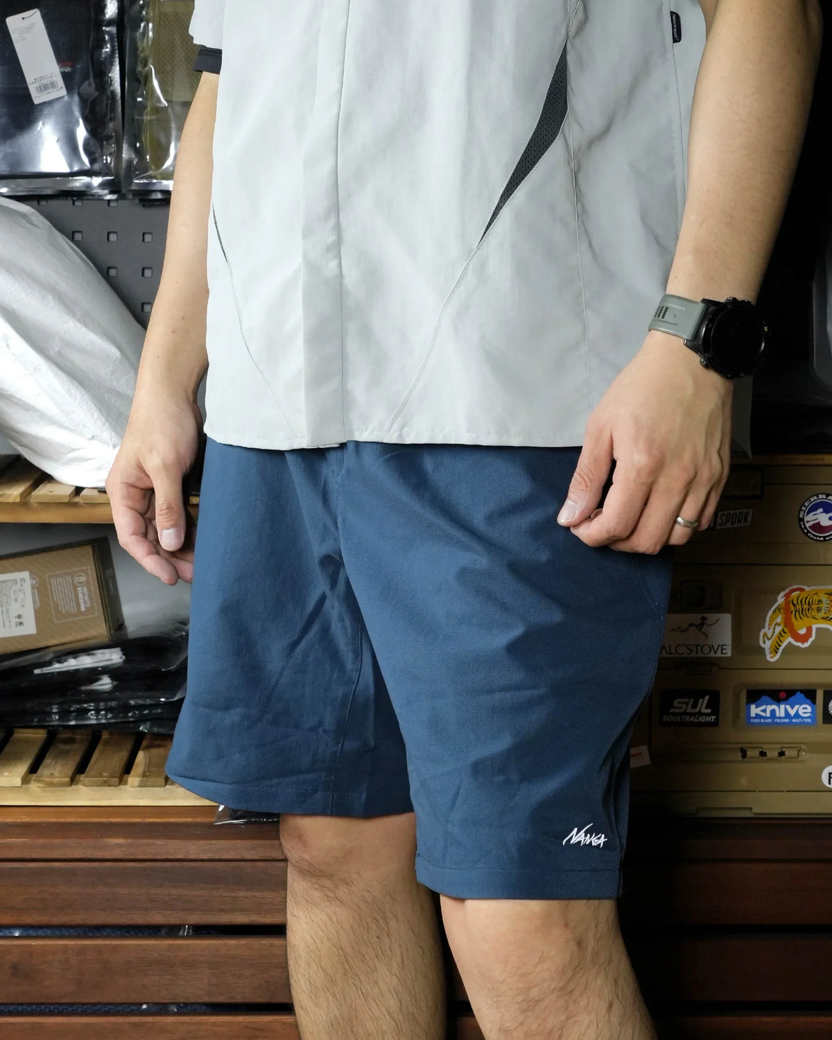 Nanga Dot Air Comfy Shorts / BLU - Wild Camping