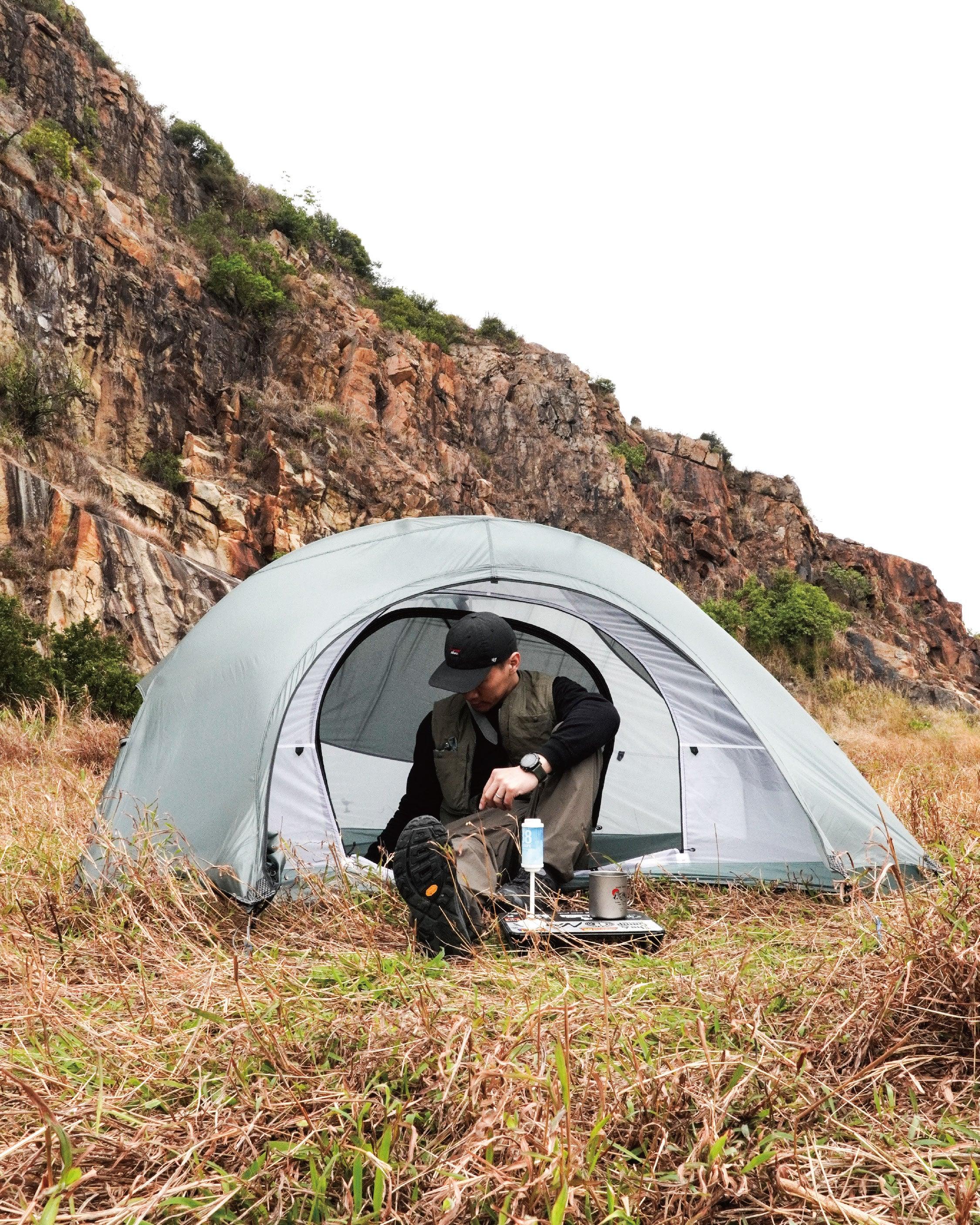 Pre Tents Light Rock 1 - Wild Camping