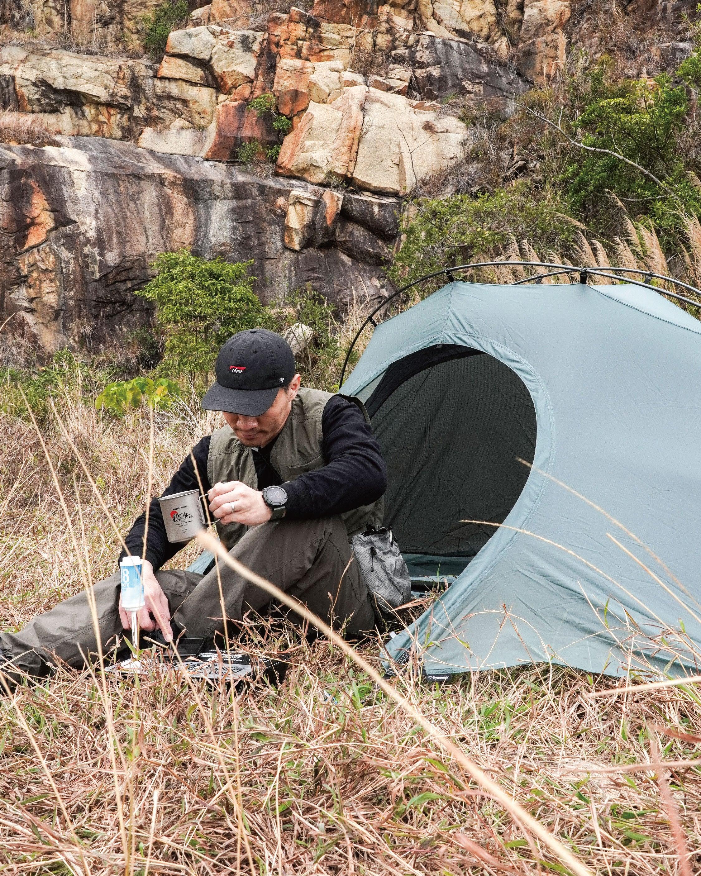 Pre Tents Light Rock 1 - Wild Camping